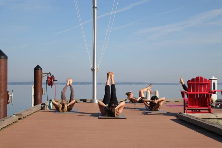 yoga on the pier